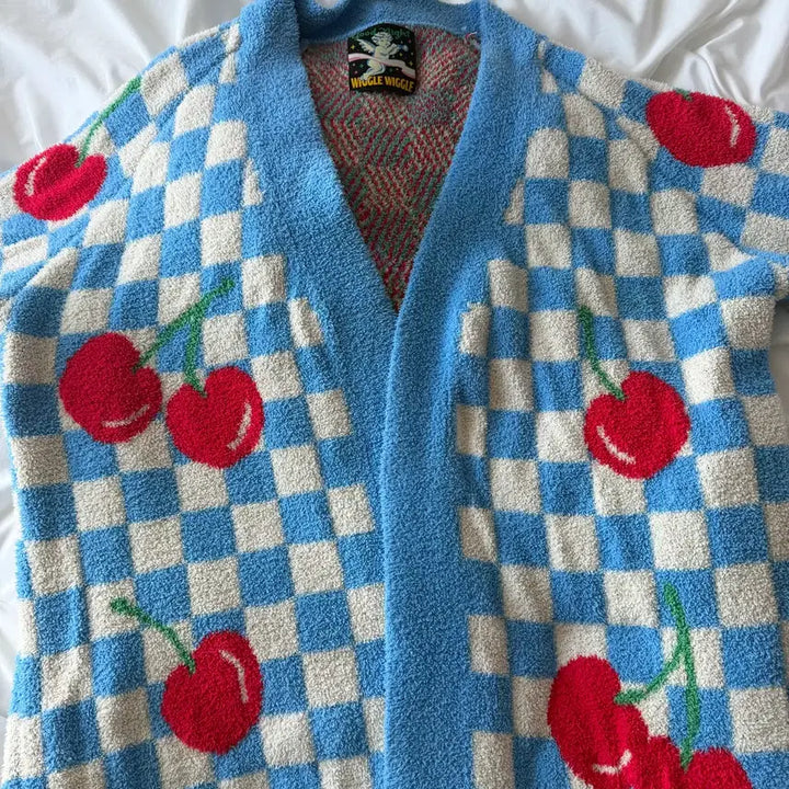 [BUNJANG] Wiggle Wiggle Cherry Lounge Robe / 위글위글 체리 라운지 로브