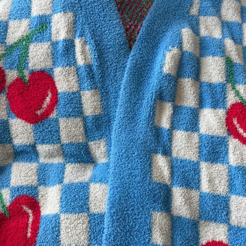 [BUNJANG] Wiggle Wiggle Cherry Lounge Robe / 위글위글 체리 라운지 로브