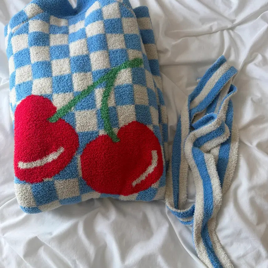 [BUNJANG] Wiggle Wiggle Cherry Lounge Robe / 위글위글 체리 라운지 로브