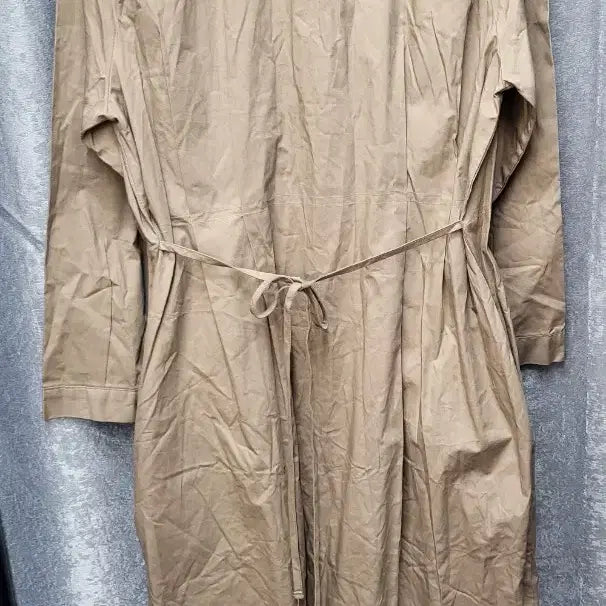 [BUNJANG] Yang Pa Pintuck Ribbon Long Shirt Dress / 양파(Yang Pa) 핀턱 리본 셔츠 롱 원피스