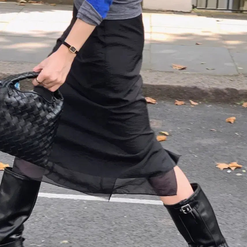 [BUNJANG] Cremme Archive Sherry Layered Long Skirt / 크렘므 아카이브 셰리 레이어드 스커트 하객룩 롱스커트