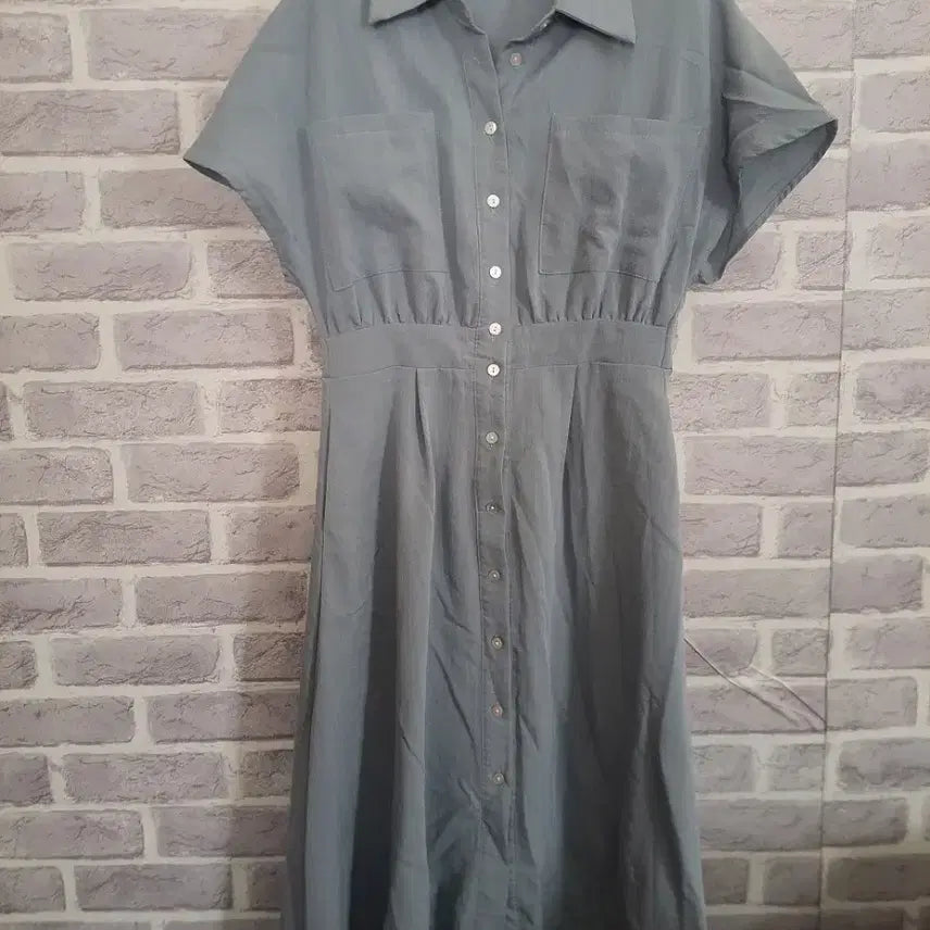 [BUNJANG] ELLE PARIS Blue Shirt Long Dress / ELLE PARIS  블루 셔츠 롱 원피스/알뜰한여우