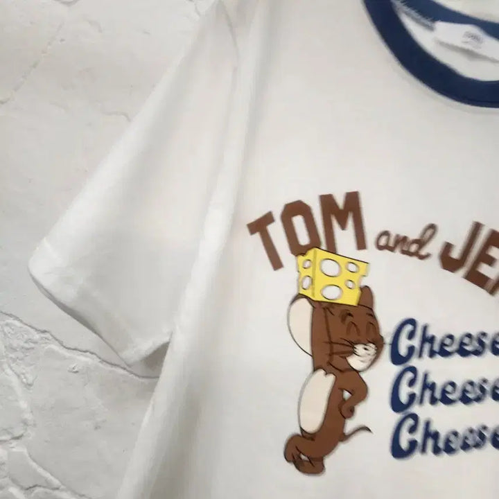 [BUNJANG] Cheese Jerry Crop Summer Short Sleeve T-Shirt / 치즈제리크롭여름반팔티셔츠(새상품)