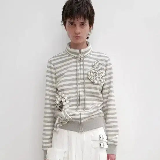 [BUNJANG] OPEN YY Appliqué Zip-up Jacket / 오픈와이와이 아플리케집업자켓