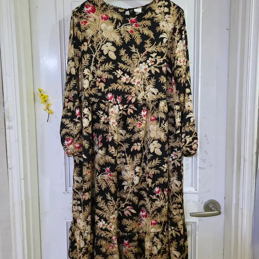 [BUNJANG] H&amp;M Silk-like Spandex Long Dress / 봄 여름  에치엠  고급스러운 실크같은 스판 롱원피스  가슴단면56
