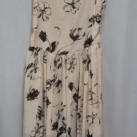 [BUNJANG] Flower Pattern Long Slip Dress / 플라워 패턴 롱 슬립 원피스