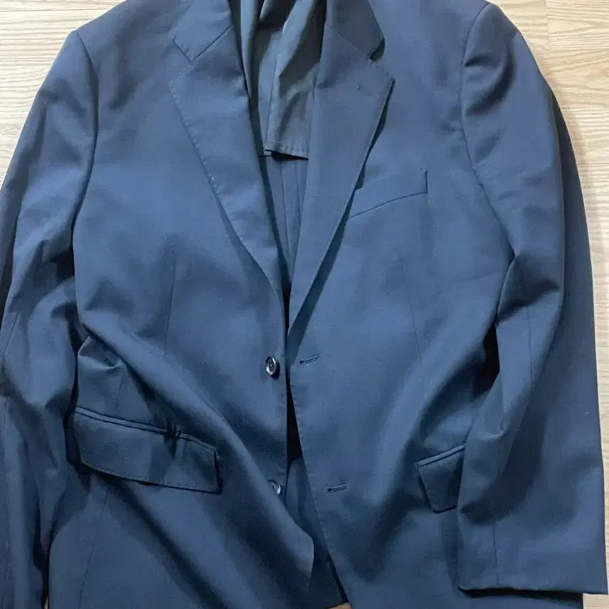 [BUNJANG] Uniqlo Premium Wool Jacket Navy / 유니클로 스판 프리미엄 울 자켓 네이비