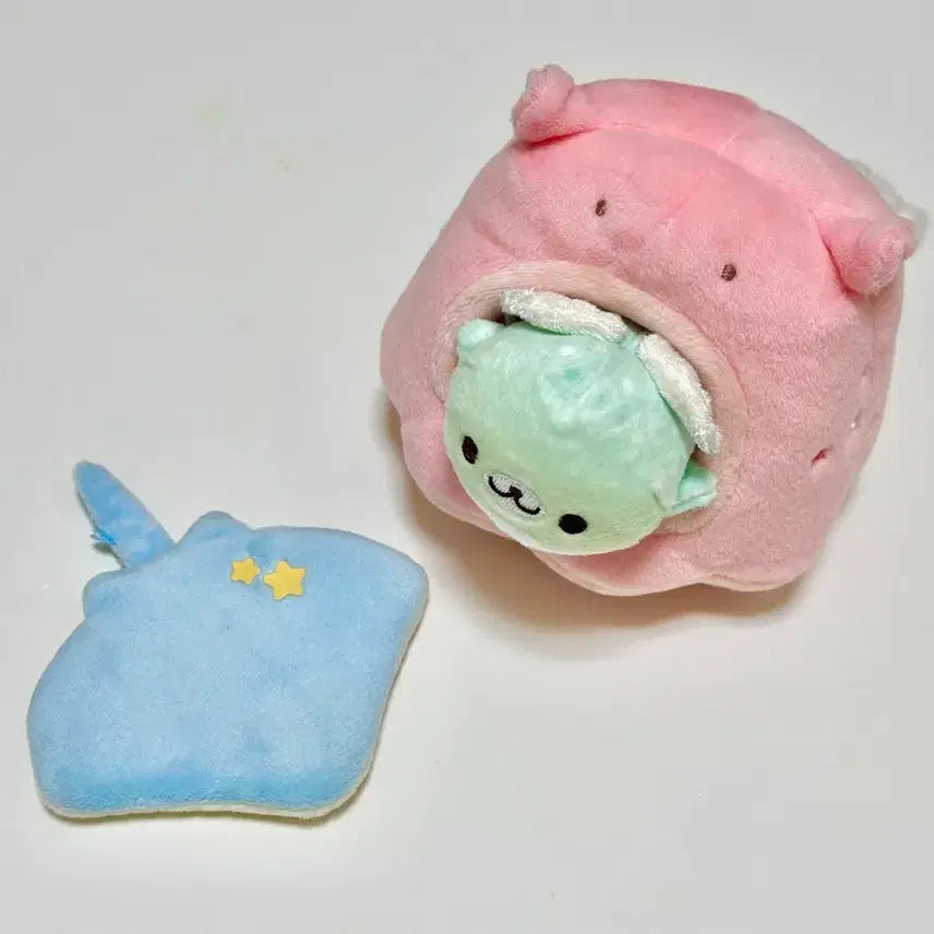 [BUNJANG] San-X Mamegoma Rare Angel Sky Aquarium Set / 산엑스 마메고마 레어 희귀 천사 하늘 수족관 세트 교환0
