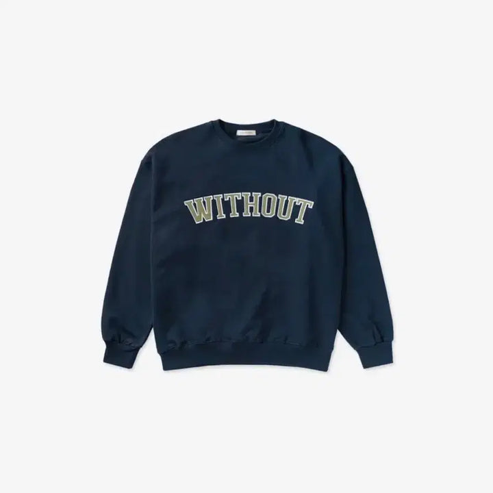 [BUNJANG] Without Summer Oversized Sweatshirt Navy / 오늘만 이가격 새상품 위드아웃썸머 스웻셔츠 맨투맨 네이비 free
