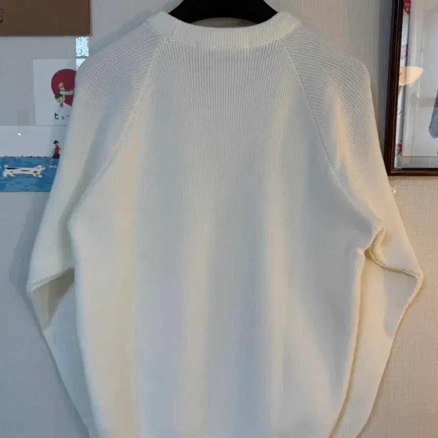 [BUNJANG] Comme des Garcons Ivory Lettering Knit Sweater / [S] 꼼데가르송 아이보리 레터링 니트