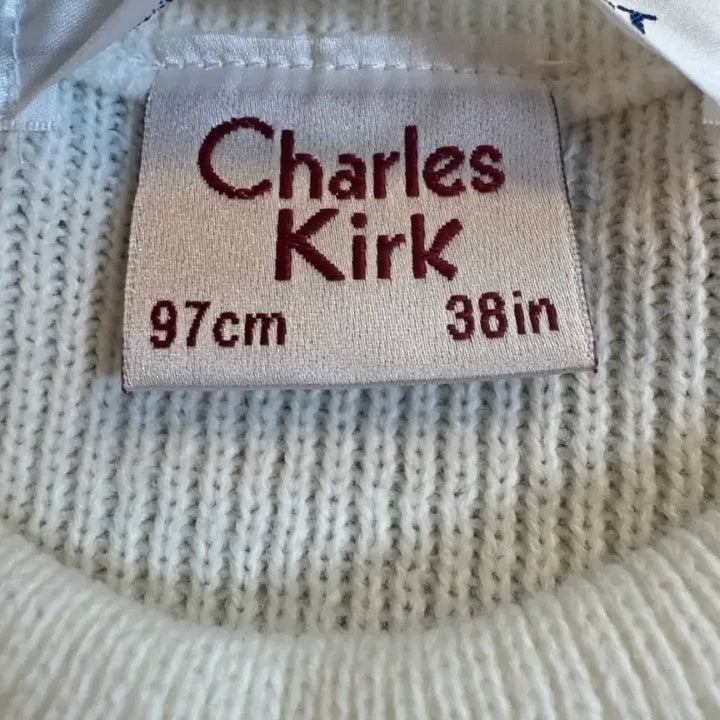[BUNJANG] Comme des Garcons Ivory Lettering Knit Sweater / [S] 꼼데가르송 아이보리 레터링 니트