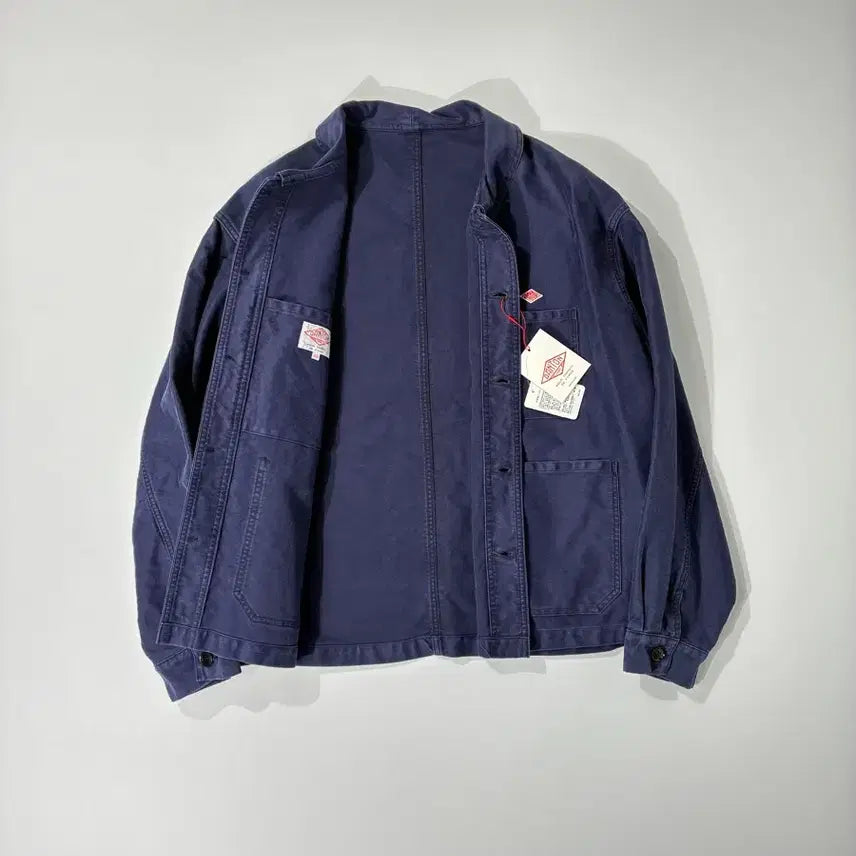 [SOLD OUT] DANTON 단톤 몰스킨 프렌치 커버올 자켓 네이비 42사이즈