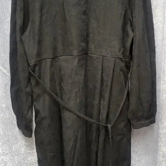 [BUNJANG] Pearl Button Black Long Dress / 진주 버튼 블랙 롱 원피스