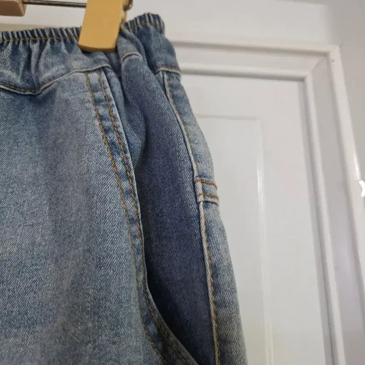 [BUNJANG] Wide Elastic Denim Pants / 봄 여름  디자인이쁜  와이드 스판  밴딩 청베기통바지  88까지