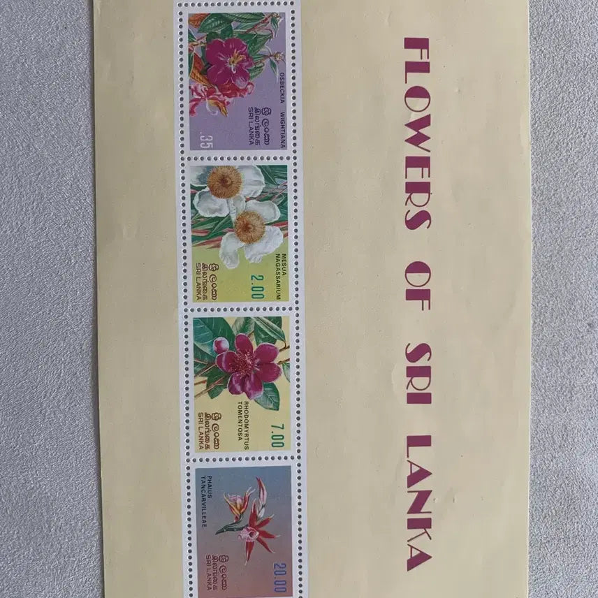 [BUNJANG] Sri Lanka Flower Stamp Album Collection / 스리랑카 꽃 우표 앨범 컬렉션