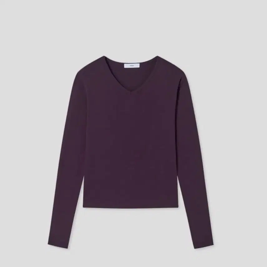 [BUNJANG] Poszer V-Neck Long Sleeve Knit T-Shirt / poszer 포저 브이넥 롱슬리브 니트 긴팔 티셔츠