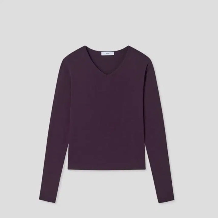 [BUNJANG] Poszer V-Neck Long Sleeve Knit T-Shirt / poszer 포저 브이넥 롱슬리브 니트 긴팔 티셔츠