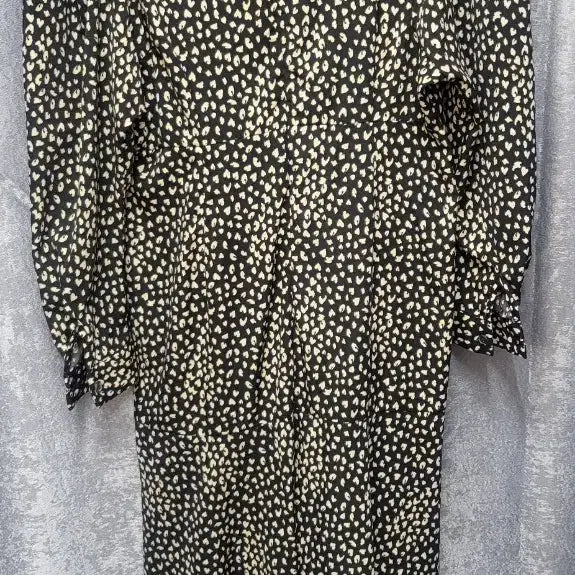 [BUNJANG] Black Floral Print Long Dress / 블랙 잔꽃무늬 롱 원피스