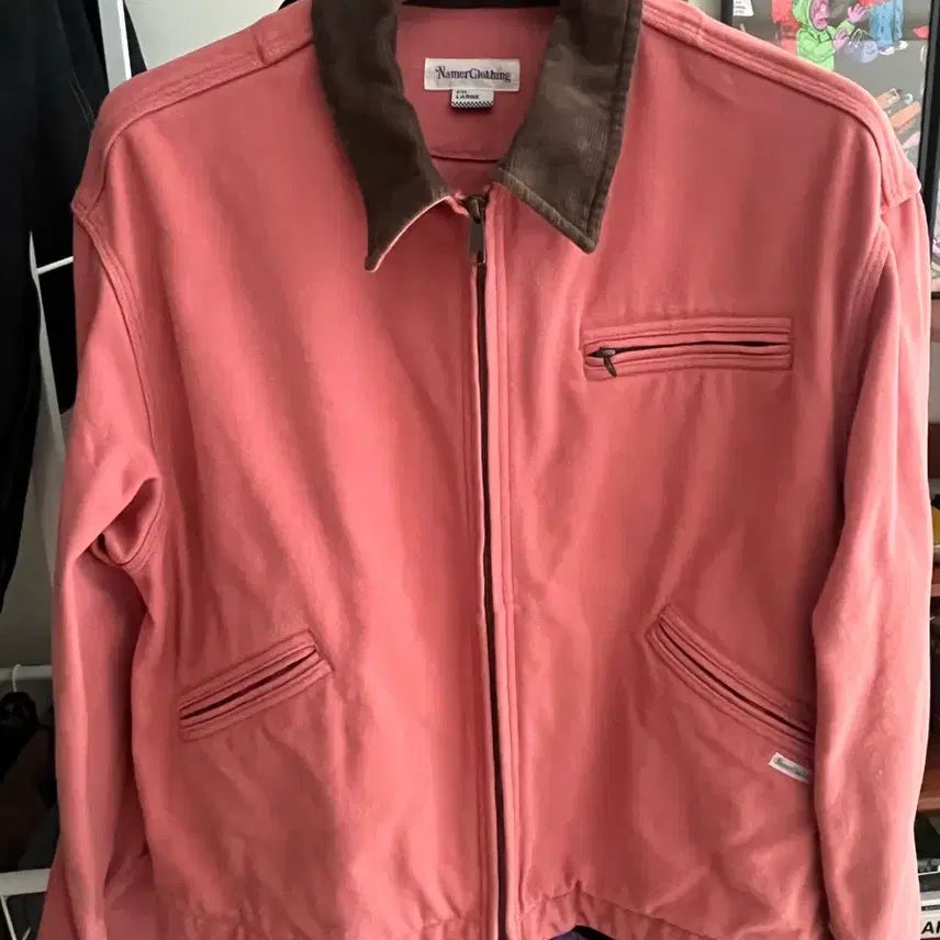 [BUNJANG] Namer Clothing Pink Washed Work Jacket / 네이머클로딩 핑크색워싱 워크자켓