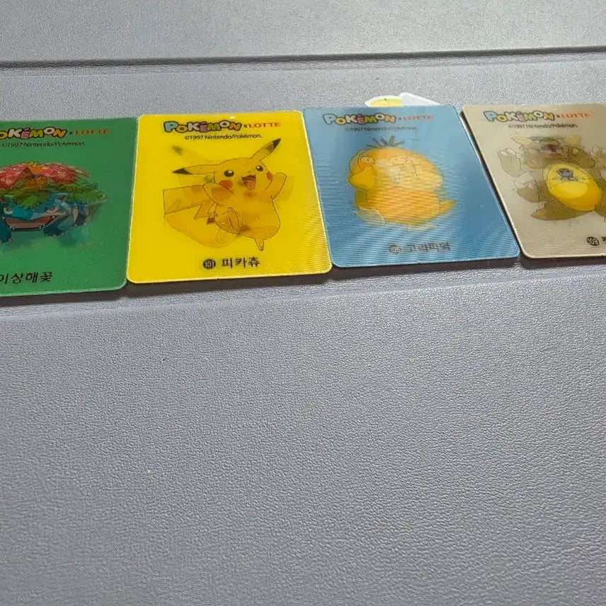 [BUNJANG] Pokemon Lotte Sticker Cards (Bulbasaur, Pikachu, Psyduck, Kangaskhan) / 포켓몬 롯데 카드 이상해꽃/피카츄/고라파덕/캥카