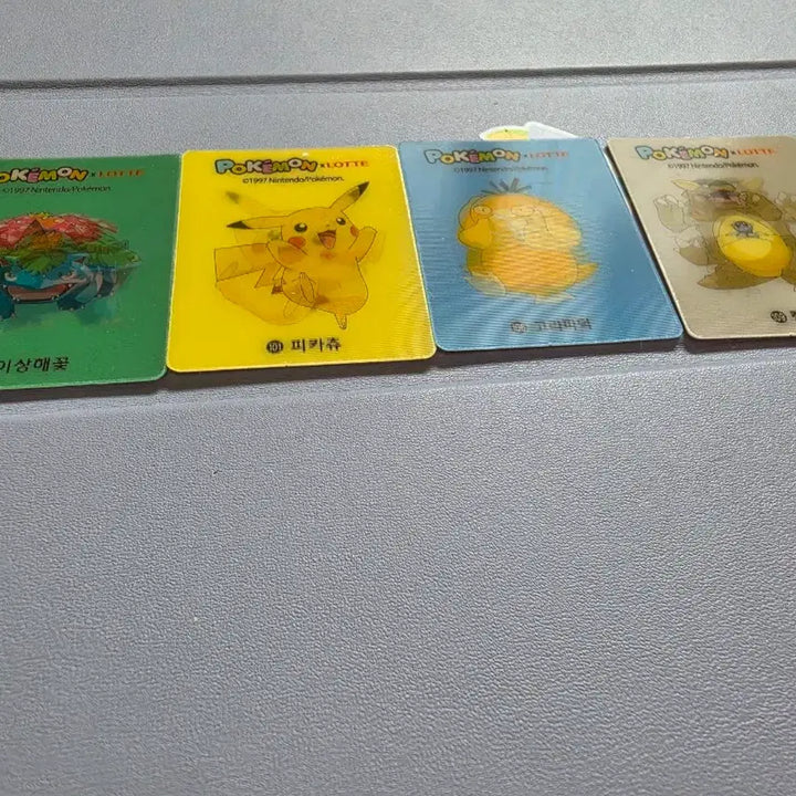 [BUNJANG] Pokemon Lotte Sticker Cards (Bulbasaur, Pikachu, Psyduck, Kangaskhan) / 포켓몬 롯데 카드 이상해꽃/피카츄/고라파덕/캥카