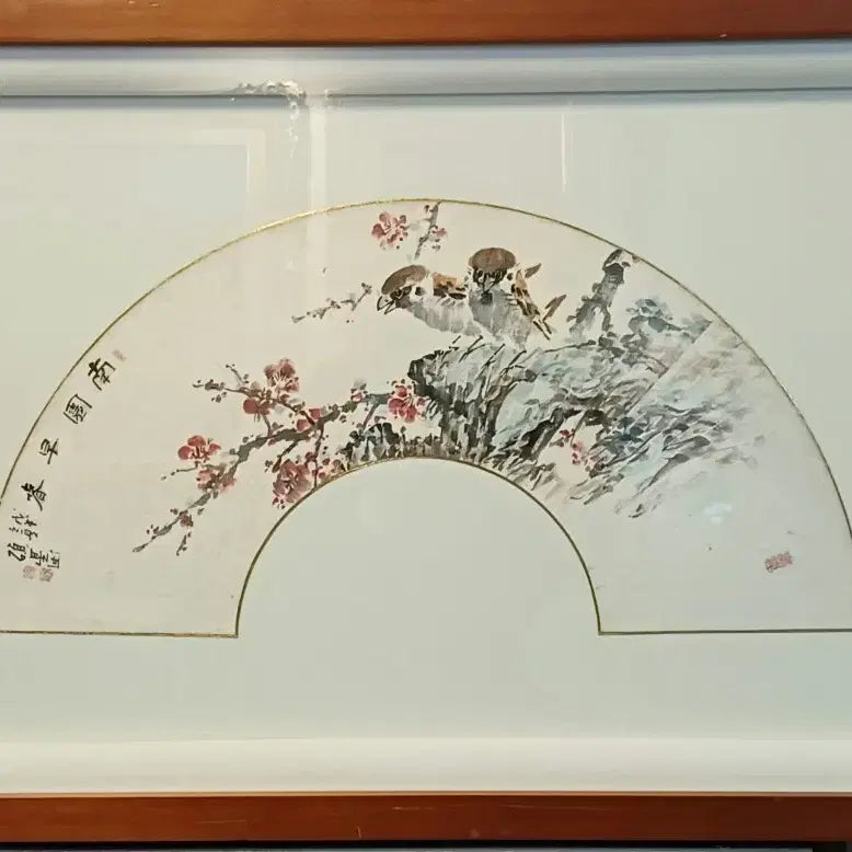 [SOLD OUT] 동양화 액자 석성 김형수의 화조 선면화