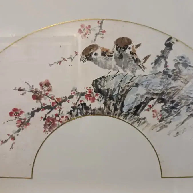 [SOLD OUT] 동양화 액자 석성 김형수의 화조 선면화