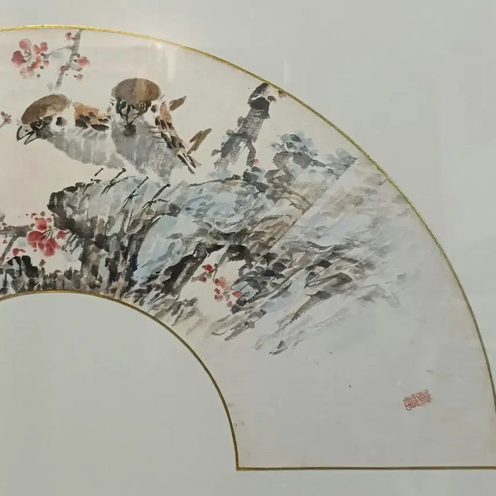 [SOLD OUT] 동양화 액자 석성 김형수의 화조 선면화