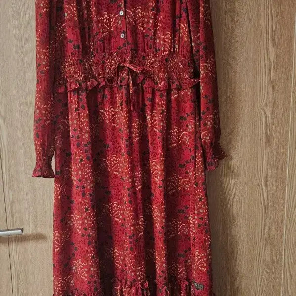 [BUNJANG] Thursday Island Flower Pattern Chiffon Long Dress / 써스데이아일랜드 플라워 패턴 쉬폰 롱 원피스