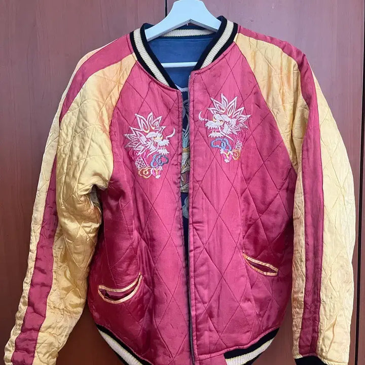 [BUNJANG] Silver Stone Vintage Reversible Sukajan Jacket / Silver Stone 빈티지 양면 스카쟌자켓