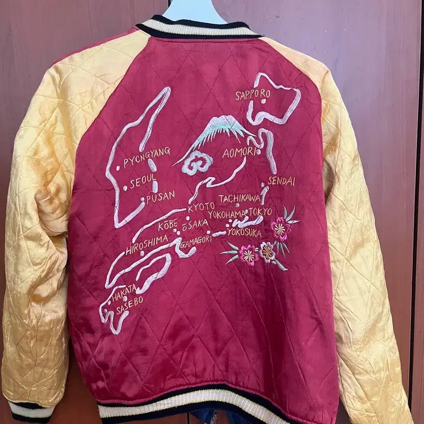 [BUNJANG] Silver Stone Vintage Reversible Sukajan Jacket / Silver Stone 빈티지 양면 스카쟌자켓