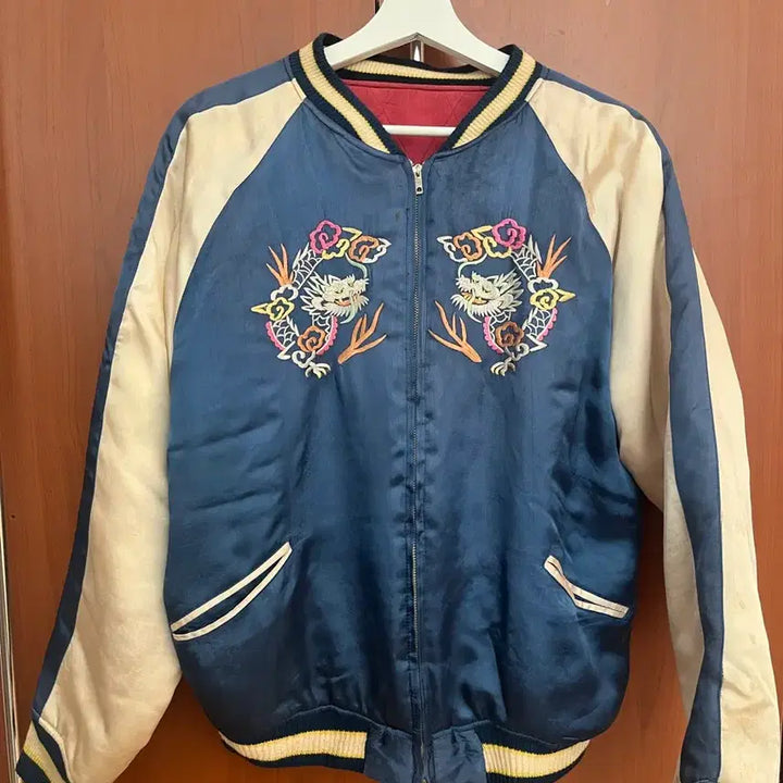 [BUNJANG] Silver Stone Vintage Reversible Sukajan Jacket / Silver Stone 빈티지 양면 스카쟌자켓