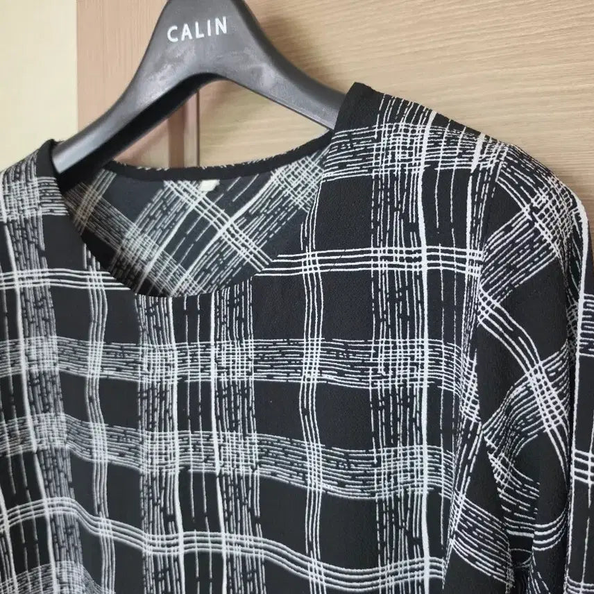 [BUNJANG] Check Ribbon Blouse XL / 체크리본 블라우스 XL