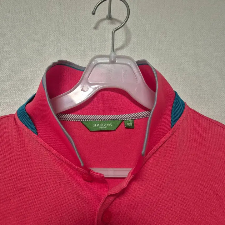 [BUNJANG] Hazzys Pink Short Sleeve Polo Shirt / 헤지스 핑크색 반팔 카라 티셔츠