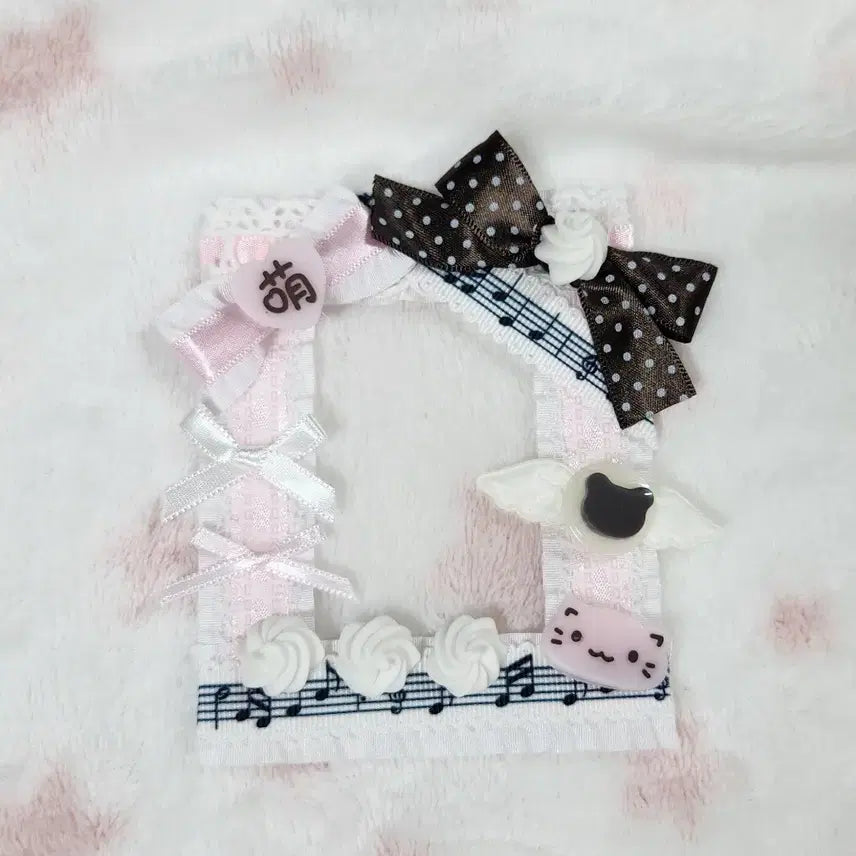 [BUNJANG] Chocolatbonbon Pink Nyan Lace Toploader Photocard Holder / 쇼콜라봉봉 핑크냥 레이스탑꾸 포카홀더 탑로더 데코덴탑꾸
