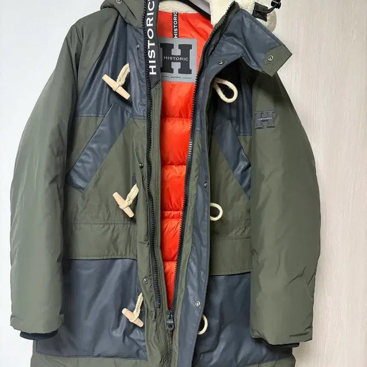 [BUNJANG] Historic Research Toggle Button Shearling Down Parka - M / 히스토릭 리서치 토글 버튼 양털 시어링 다운 파카 M