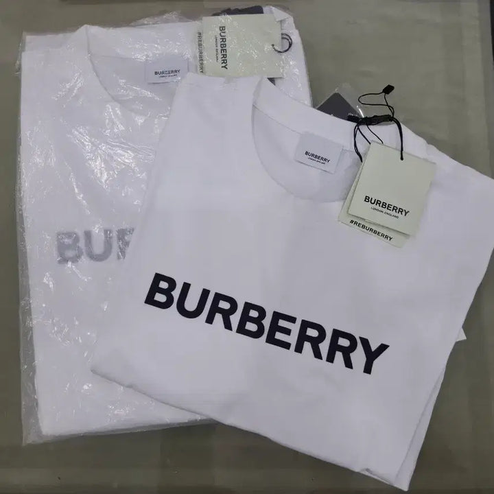 [BUNJANG] Burberry Logo White Cotton T-shirt / 버버리 로고 반팔티 (white) 8056724