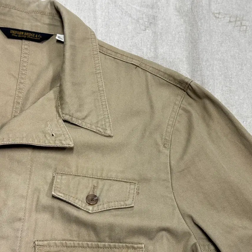[SOLD OUT] 유니폼브릿지 베이지 사파리 유틸리티 자켓 XL
