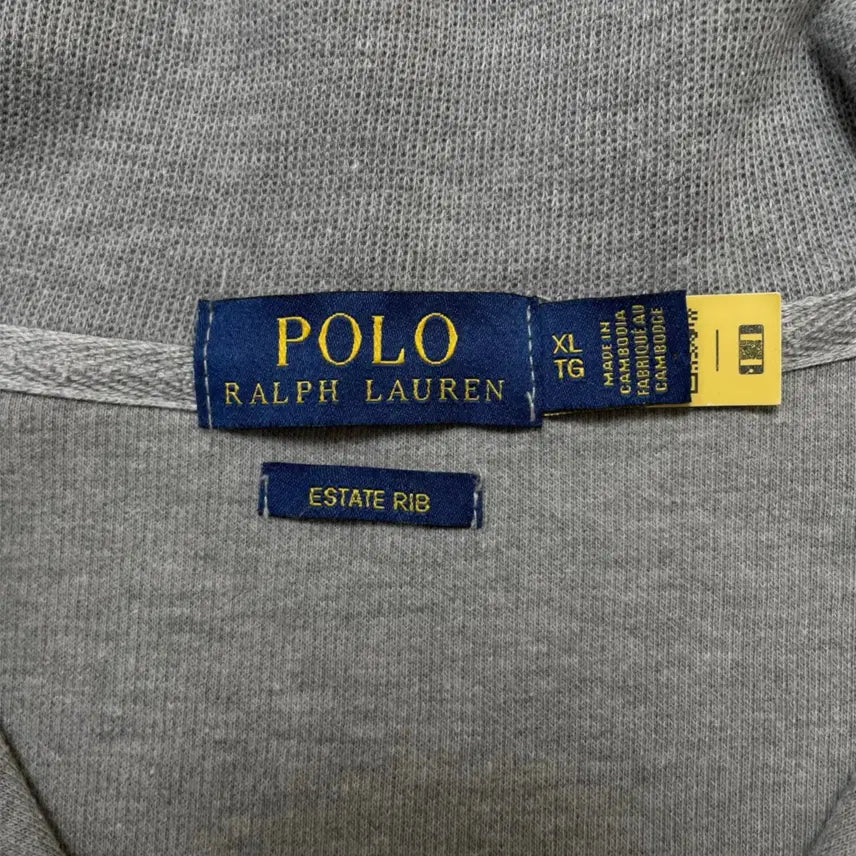 [BUNJANG] Polo Ralph Lauren Estate Rib Half-Zip Knit XL / 폴로 랄프로렌 그레이 에스테이트 립 하프집업 니트 XL