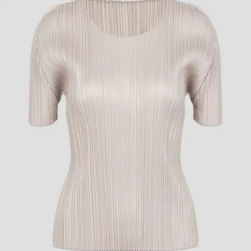 [BUNJANG] Issey Miyake Pleats Please New Colorful 4 Top Round Neck Short Sleeve Grage Size 5 / 이세이미야케 플리츠플리즈 탑 뉴컬러풀4 탑 그레이지 5사이즈