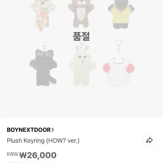 [BUNJANG] BOYNEXTDOOR HOW? Version Doll Keyring / 보이넥스트도어 HOW? 버전 인형 키링