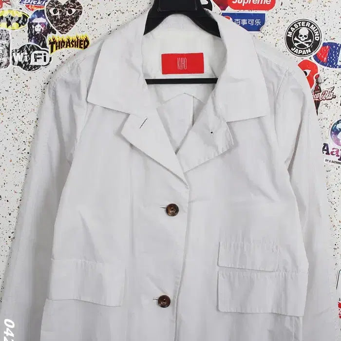 [BUNJANG] KUHO White Single Long Jacket (Women&