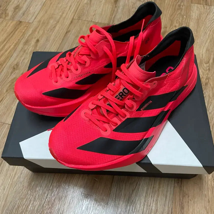 [BUNJANG] Adidas Adizero Adios Pro 4 Running Shoes / 아디제로 아디오스 프로4 240 새상품 루시드레드 코어블랙색상  아디다스