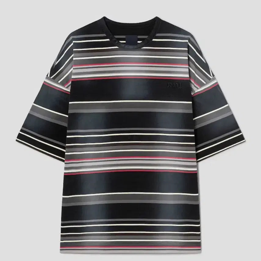 [BUNJANG] Juun.J Vintage Multi Stripe Short Sleeve T-shirt - Ash / 준지 빈티지 멀티 스트라이프 숏슬리브 - 애쉬