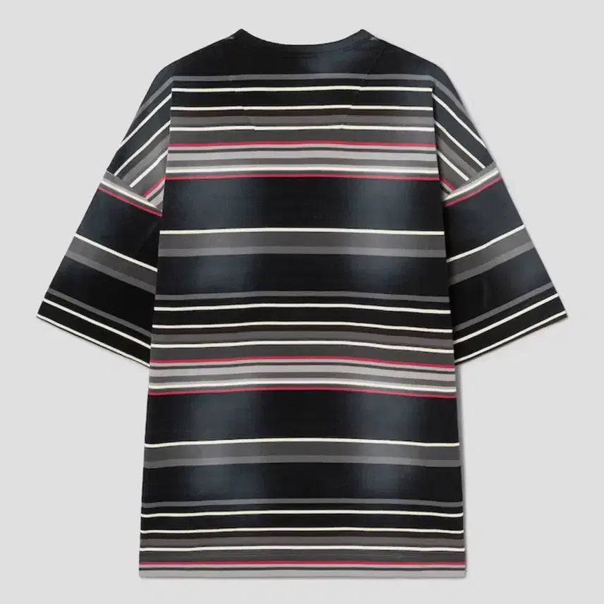 [BUNJANG] Juun.J Vintage Multi Stripe Short Sleeve T-shirt - Ash / 준지 빈티지 멀티 스트라이프 숏슬리브 - 애쉬
