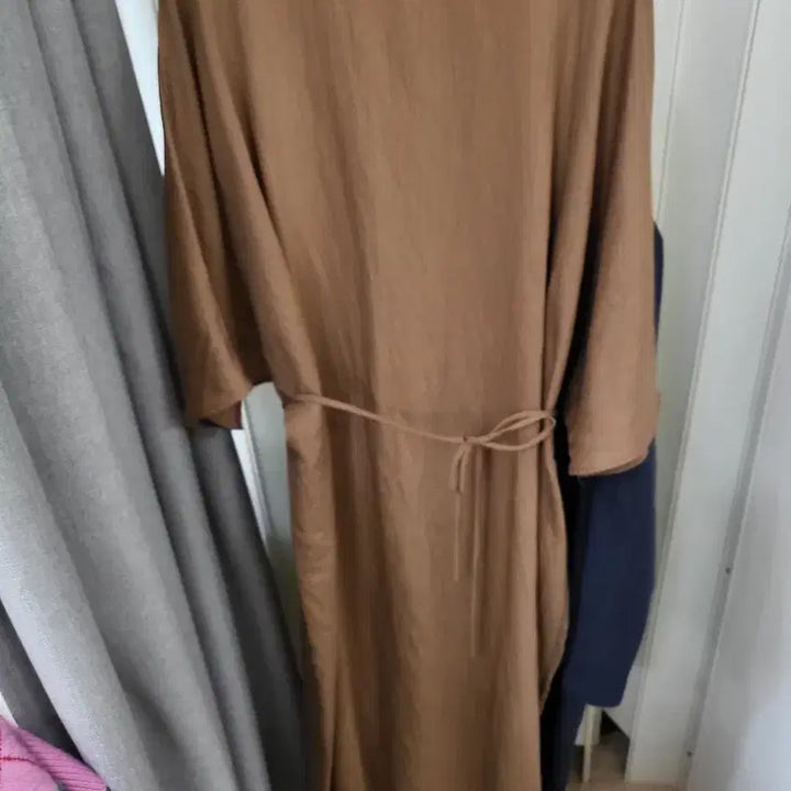 [BUNJANG] Brown Strap Long Dress / 브라운 끈 원피스 롱 드레스