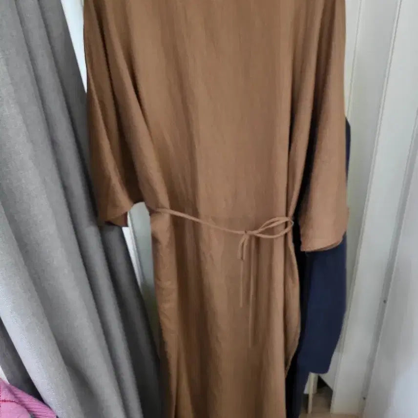 [BUNJANG] Brown Strap Long Dress / 브라운 끈 원피스 롱 드레스