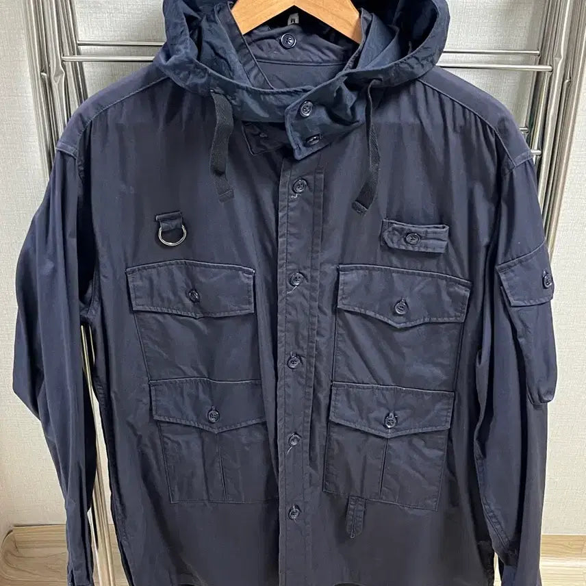 [SOLD OUT] 엔지니어드가먼츠 피싱오버셔츠 M 네이비