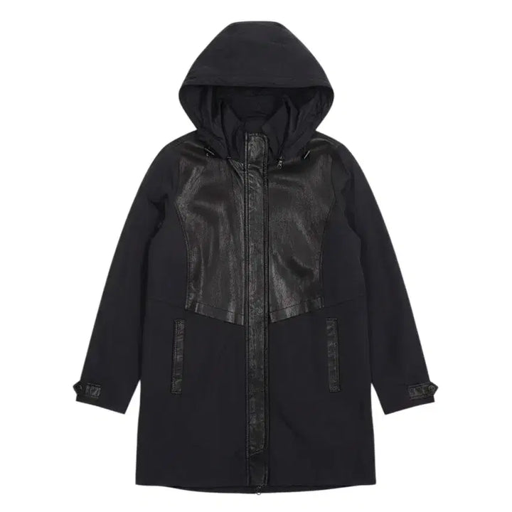 [BUNJANG] Olivia Lauren Colorblock Genuine Leather Zip-Up Jumper / 여성100/ 올리비아로렌 배색 양가죽 집업점퍼