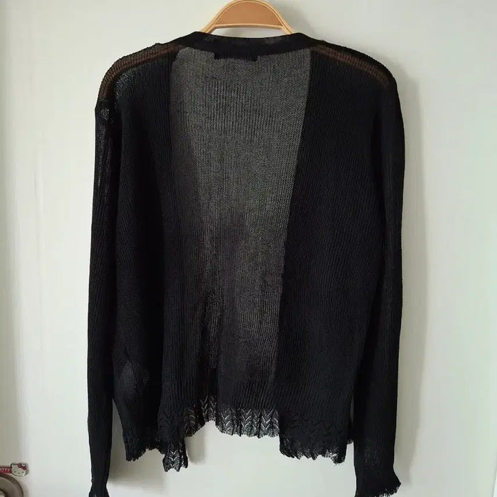 [BUNJANG] Misens Black Lace Detail Cardigan / 미센스가디건 55~66